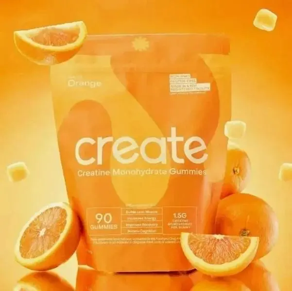 Create Creatine Monohydrate Gummies for Men & Women: Strength, Orange 90ct