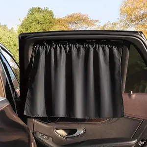 2Pcs Car Side Window Sun Shade, Privacy Curtain with Suction Cup, UV Protection Sun Visor, Black Car Window Cover for Heat Insulation & Privacy Protection, UV Protective Sunshade, Car Window Shades