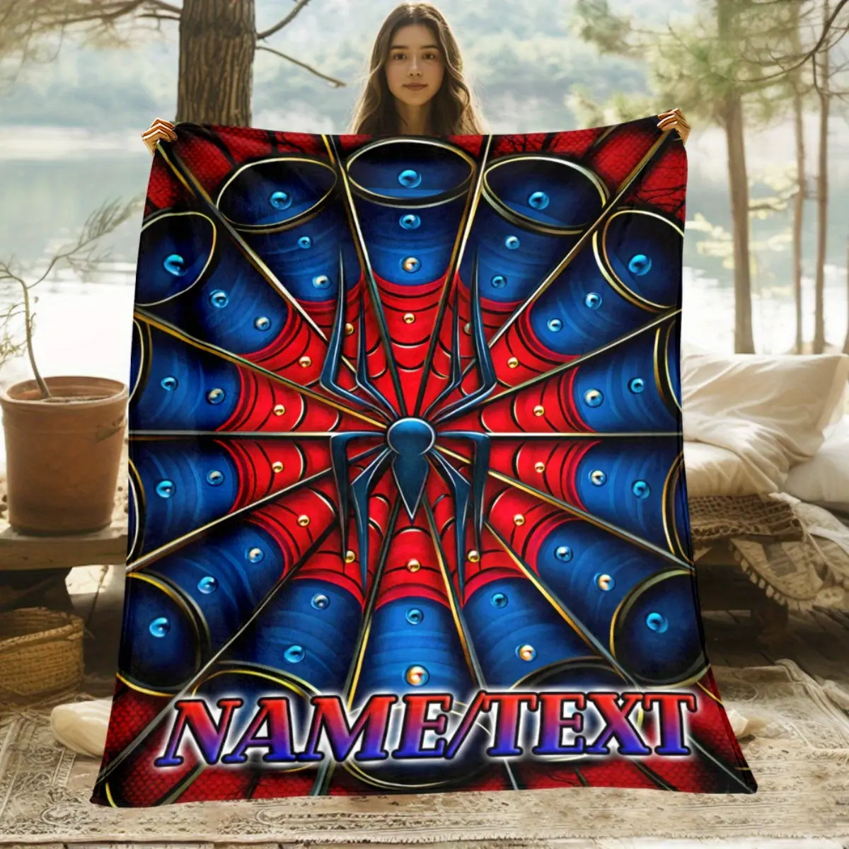 A flannel blanket with a customized name-personalized high-definition printed, lightweight, soft and warm blanket for sofa, bed, travel, living room and office-is a comfortable gift for the four seasons, suitable for family and friends
