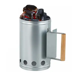 Stainless Steel Charcoal Chimney Starter, Portable Durable BBQ Chimney Starter, Compact Easy To Use Chimney Starters and BBQ Grill Tools, Utensils
