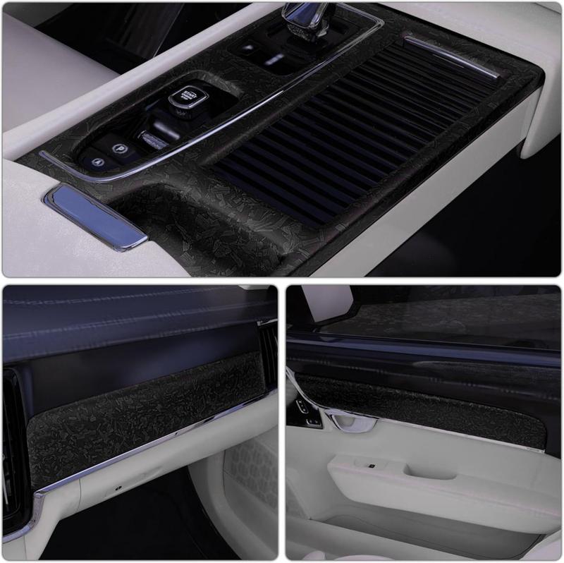 FONESO 3 IN 1 Car Body Sticker Kit 7D Matte Carbon Fibre, 60" x 12" Car Vinyl Film Wrap Protector Sticker with Knife Scraper Tool Set, 5FT Self-Adhesive Air Bubble Free Easy to Install, Universal For All Cars SUVs Sedan Coupe Truck Pickup Bike Motorcycle