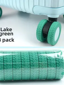 8pcs Luggage Wheel Protection Covers, Shock Absorbing Pad, Noise Reduction Mat, Travel Bag Accessories, Quiet Wheel Protectors