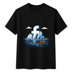 Social Iceberg Graphic T-Shirt for Men Women | Funny Digital Life Parody Tee, Casual Streetwear Gift Top