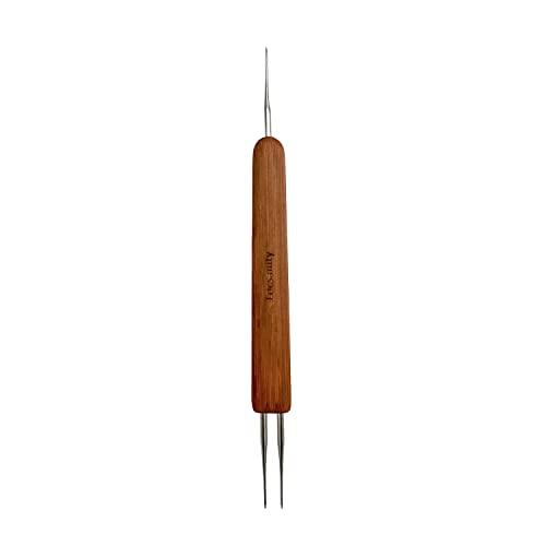 Locsanity Dreadlocks Loc Dual Ended Tool Set Crochet Needle Bamboo Handle (Single/Double Double/Triple)