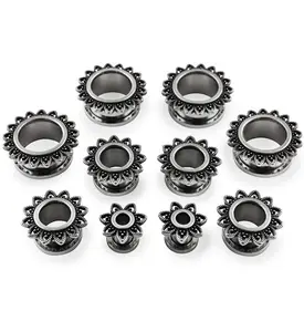 Beaded Floral Stainless Steel Tunnels