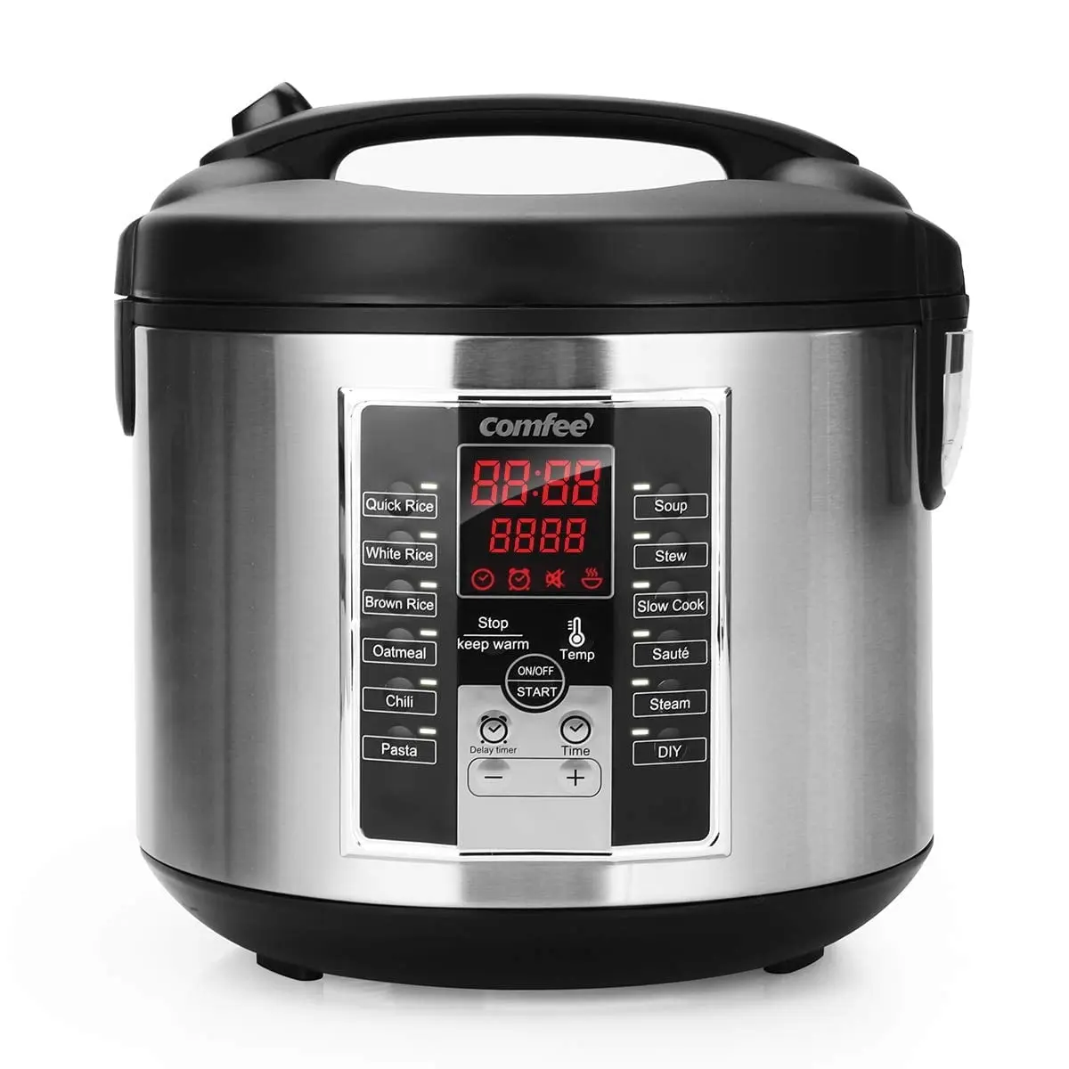 COMFEE' Rice Cooker, Slow Cooker, Steamer, Stewpot, Sauté All in One (12 Digital Cooking Programs) Multi Cooker
