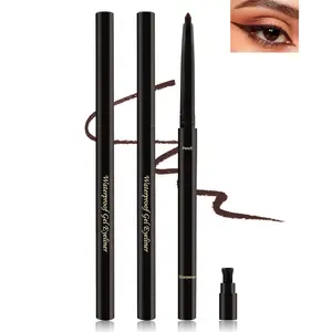 Black+Brown+Nude Waterline Eyeliner Pencil, Cream Gel Eye Liner Pencils for Older Women, Waterproof Smudge-Proof Retractable Eyeliner Pen, Long Lasting 24H, Water Line Eyeliner for Sensitive Eyes-3Pcs
