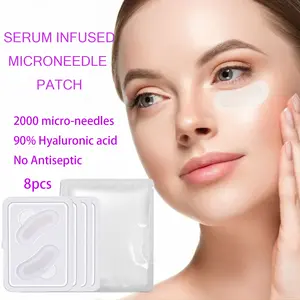 8pcs Collagen Eye Care Micro-Needle Patches with Hyaluronic Acid, Moisturizing & Firming, Microneedling Technology for Brighter Eyes, Eye Treatment Mask