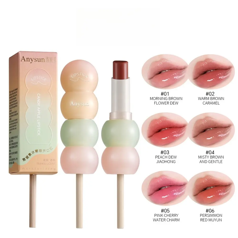 Six Tone Lip Gloss, Lip Moisturizer Gloss, Jelly Mirror Nude Glossy Glow Lip Moisturizing and Hydrating Lipstick, Essential for Beauty, Cute and Cute Styling Lipstick, Cosmetic, Individual Lipsticks