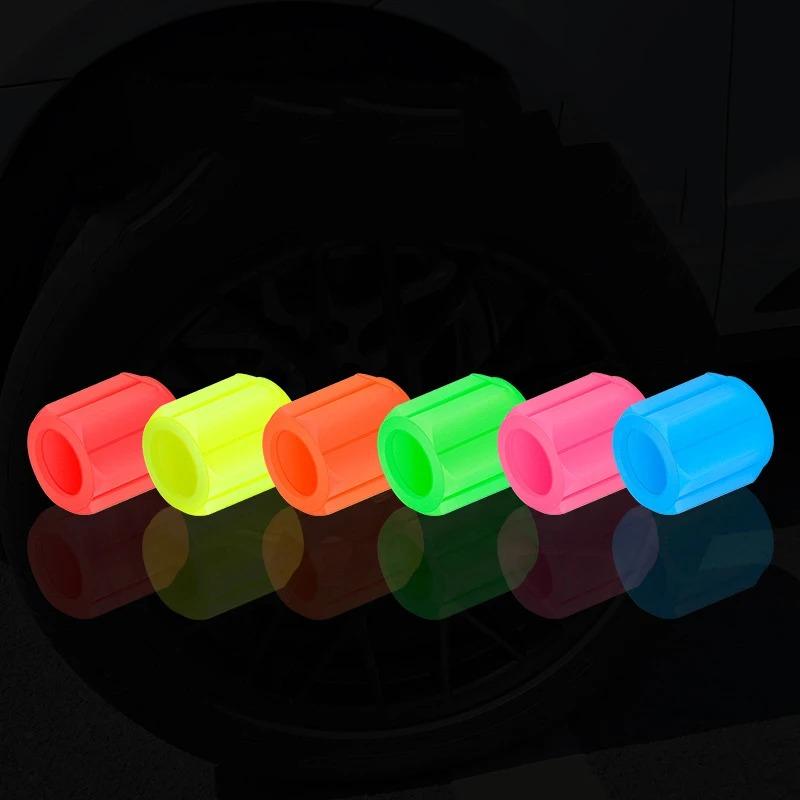 Luminous Tire Valve Caps  Car Motorcycle Glowing Valve Cover Car Tire Wheel Hub Styling Tool Auto Accessories 4/8/20pcs
