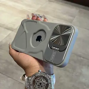 New Magnetic iPhone 17/16/15/14/13/12/11 Pro Max Compatible Case with Lens Holder 17 Pro Stylish and Minimalist Design 16 Plus Shockproof Protective Case