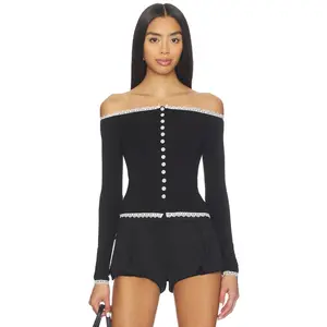 Amelie Teje Alexandra Top in Black