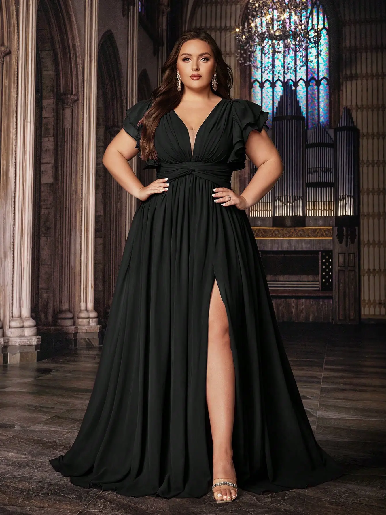 black formal bridesmaid dresses Hot Pink A-line Tiered Tulle Princess Prom Dresses MP780 main image 1