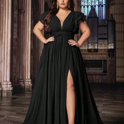 Black Floor Length Dress Amazon Size 18
