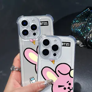 Cute Trendy Korean Singer Phone Case for iPhone 16 15 14 13 12 11 Pro Max X XR Xsmax 8 7 Plus, Anti-Drop Transparent Soft Back Cover