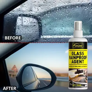 100ML Hydrophilic Spray, Car Windshield Cleaner, Jokjok Car Windshield Rearview Mirror Glass Rainproof Coating, Long-Lasting Polishing Set