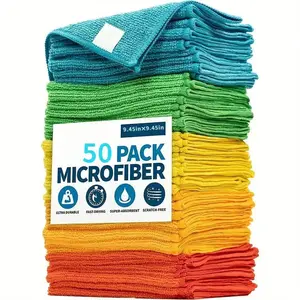 50-piece cleaning cloth set, multi-functional absorbent towels for household, kitchen, living room, bedroom, bathroom and furniture cleaning