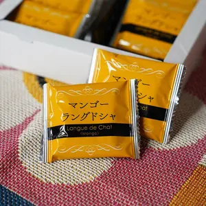 NIKKO SHOKUHIN French Cat Tongue Cookies - Mango Cream Filled Wafer Biscuits, 10 pcs Gift Box, 90g - Japanese Confectionery, Perfect Souvenir & Snack