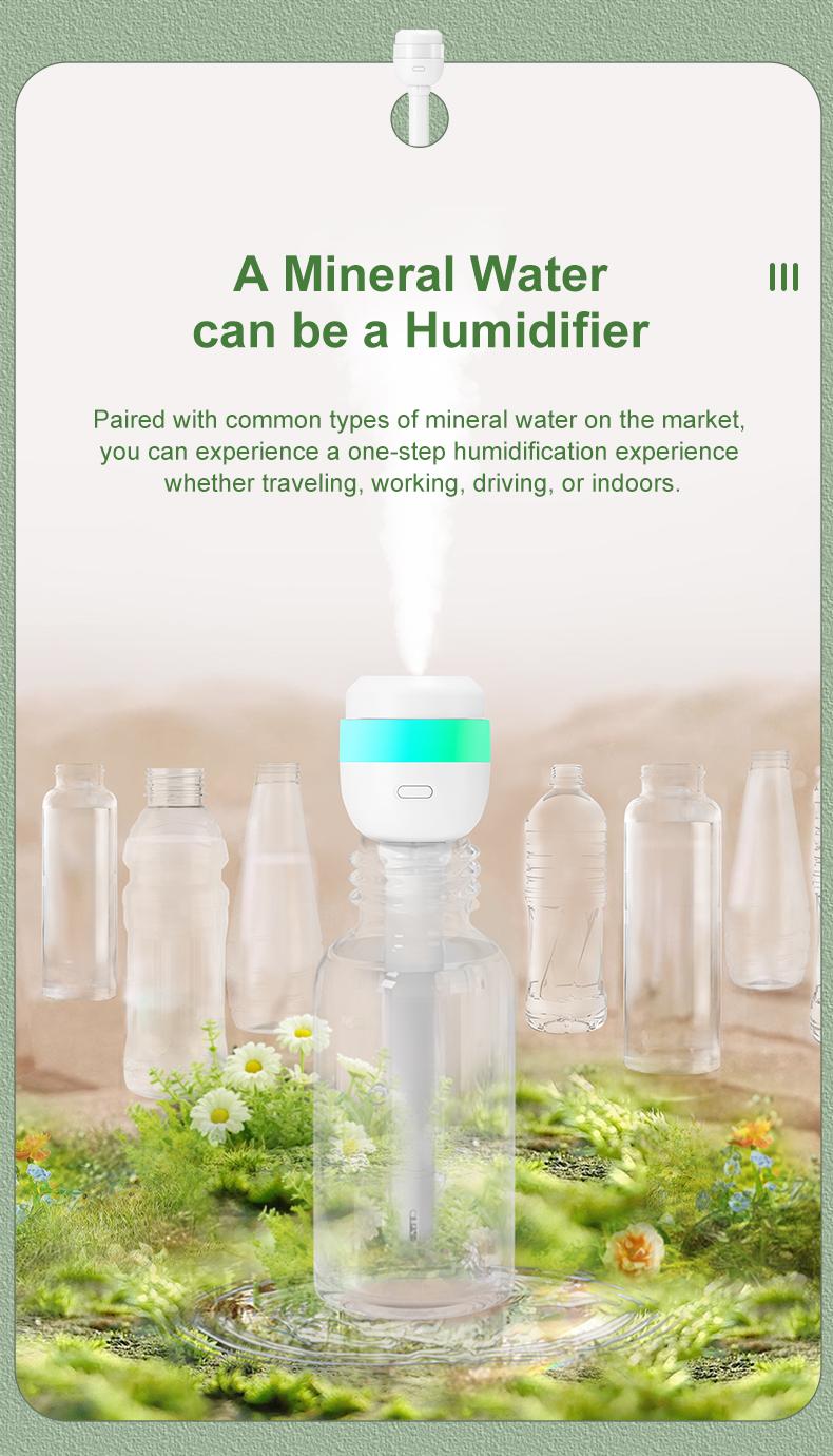 Portable Mini Humidifier,Air Purifiers,Colorful,USB Powered,Water Shoortage Protection, Ultra-Quiet, Portable Mini Air Purifiers foor Bedroom Desk Car Travel Office Baby