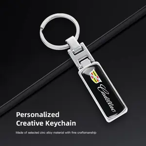 Zinc Alloy Keyring Car Key Keychain Fashionable Alloy Keychain For Cadillac Escalade CTS ATS XTS CT4 CT5 XT5 XT4 XT6 CT6 Lyriq SRX ELR Celestiq EXT XLR