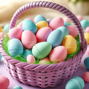easter egg with assorted figures