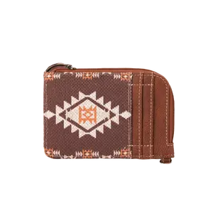 Wrangler Ladies Southwestern Mini Coffee Brown Card Case WG2203-W005CF