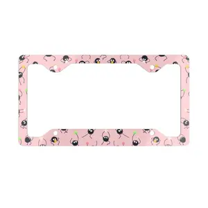 Studio Ghibli Soot Sprites License Plate frame metal car accessories spirited away girls anime gift cars