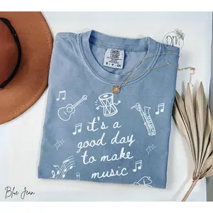 Comfort Colors® It's a Good Day to Make Music Shirt Comfort Colors Music Teacher Shirt Music Teacher Appreciation Cotton Fabric T-Shirt Top