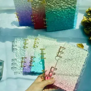 A6 Shuibo Acrylic Adhesive Binder, Multi-Color 6-Hole Cover, Durable & Portable Size, Inner Page Replacement Core, School Supplies