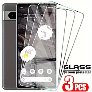 3 pcs Tempered Glass Screen Protector For Google Pixel Smartphone 10/10pro/10 pro xl/9/9pro/9 pro xl/8/8a/8pro/7/7a/6/6a, Accessories, Scratch Resistant, Bubble-Free Installation