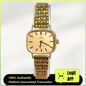 Omega Vintage Geneve 21x25mm Manual Wind - Gold Dial  Diamond-Set Caseback Ladies Watch 16000244