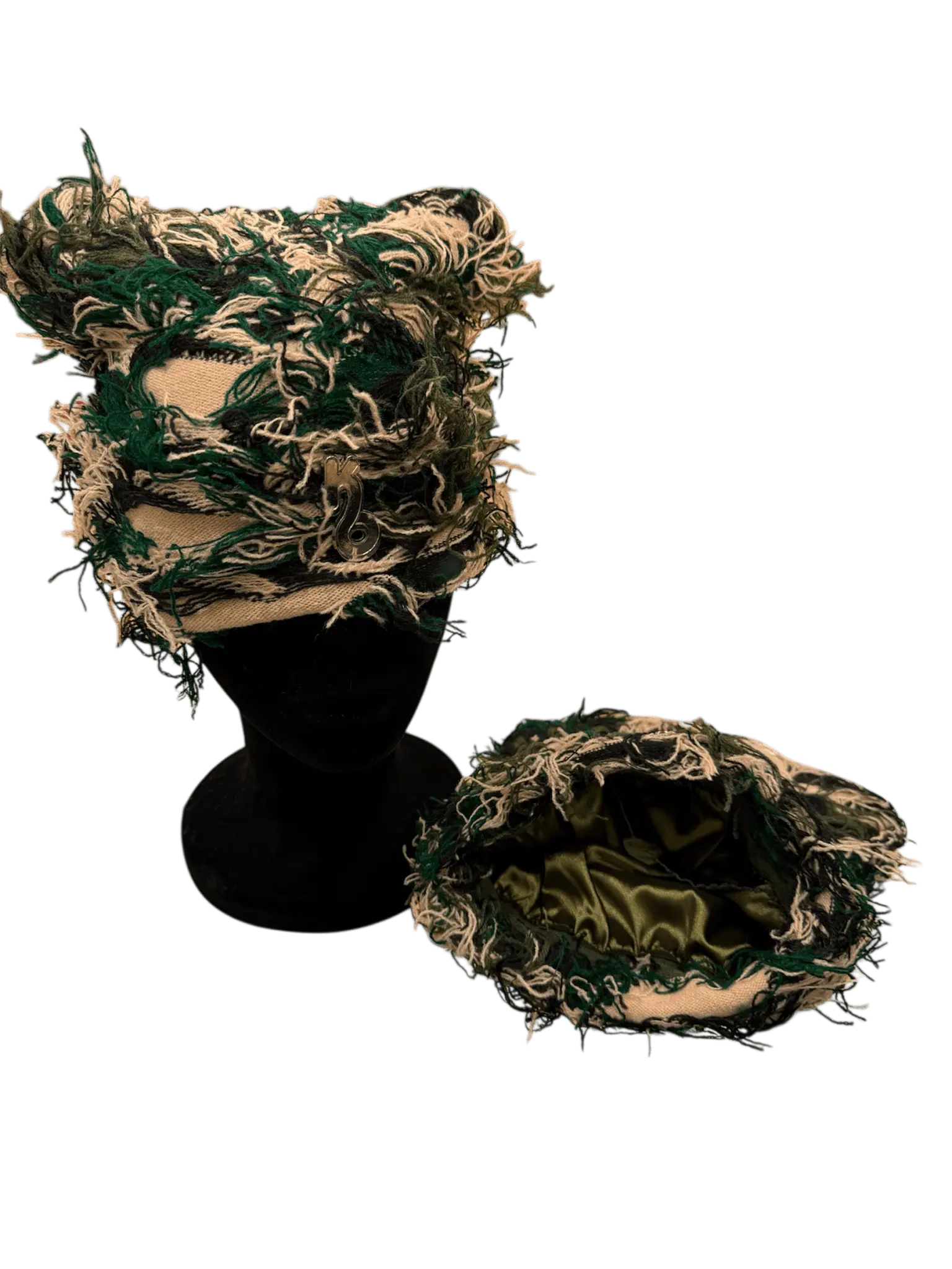 Forest Boxed Distressed Beanie - Satin Lined