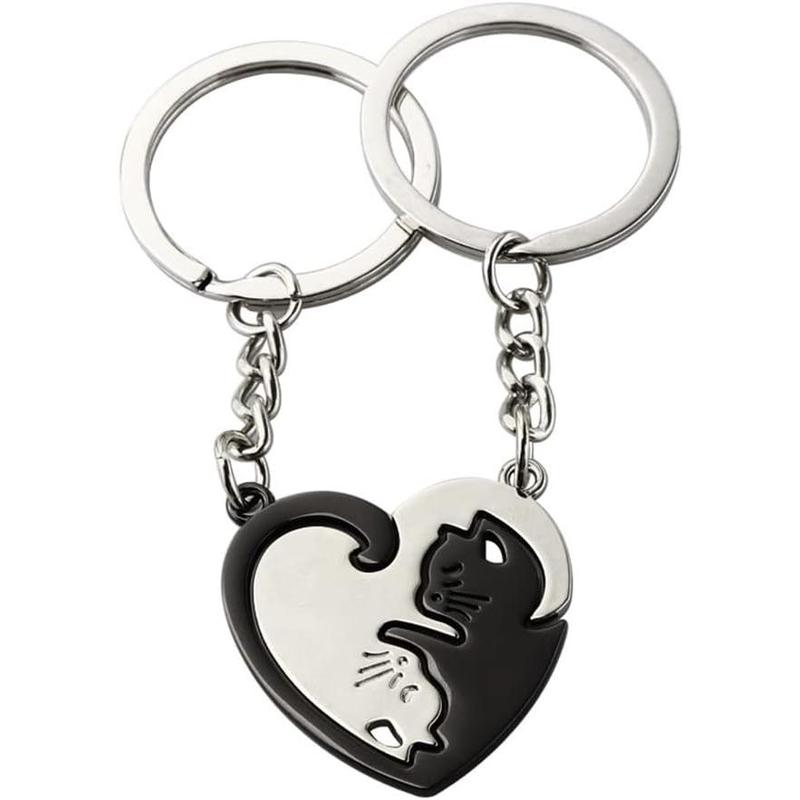 Portachiavi Coppia Personalizzato con Iniziali e Data Portachiavi in Acciaio Inossidabile Regalo di San Valentino | – IT