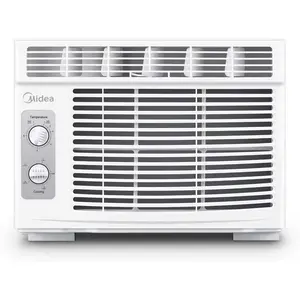 Midea 5000 BTU Small Window Air Conditioner  Open Box Condition EasyCool AC Unit for Bedroom Home Office Dorms Quiet Cooling up to 150 Sq Ft 3 Fan Speeds Mechanical Controls Washable Filter Easy Install Window Kit Included Compact White AC