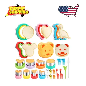 25 Pcs Sandwich Cutter and Sealer Set Bento Box