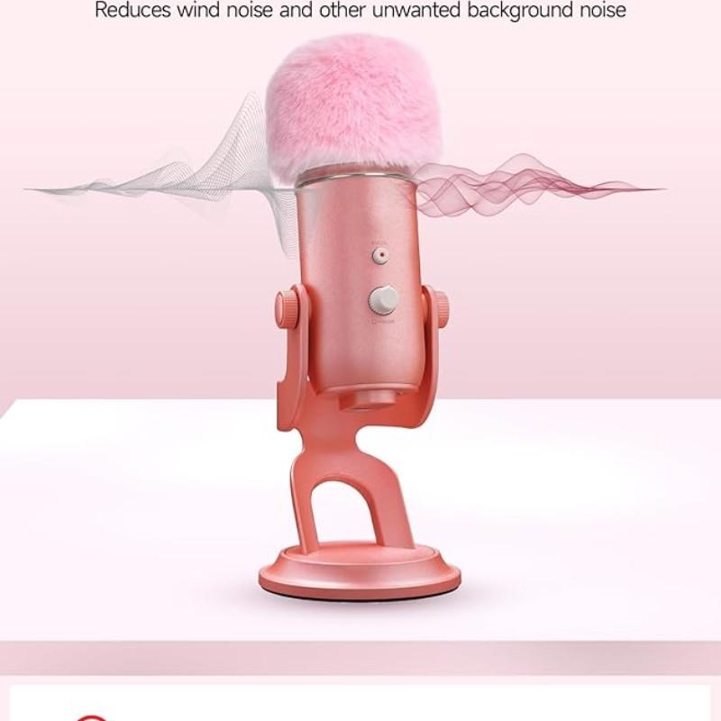 Pop Filter for Blue Yeti Microphone, Furry Mic Windscreen Cover ...