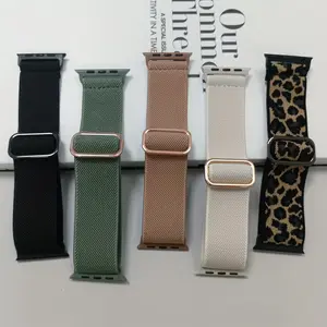 5 Counts Compatible Apple Watch Ultra Bands for 38–49 mm, Soft Nylon Elastic Strap, Unisex Smartwatch Strap, Fits Series 10/9/8/7/6/5/4/3/2/1 SE