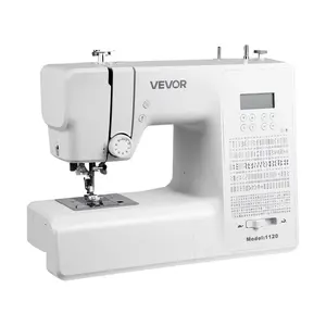 fathersdaygift VEVOR Computerized Sewing Machine, 200 Stitch Applications, with LCD Screen, Foot Pedal and LED Light, Heavy-Duty Metal Frame, Digital Sewing Machine with Powerful Motor for Crafts and Mending