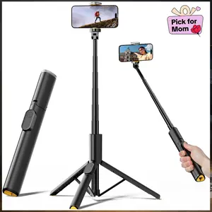 【MothersDayGift】Weilisi 60" Phone Tripod, Tripod for iPhone & Portable Selfie Stick Tripod with Remote, Phone Tripod Stand for Video Recording, Travel Tripod for Cell Phone Tripod Compatible with iPhone 15/14/13/Android