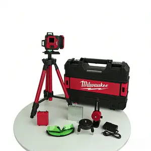 Milwaukee M12 4D 16 Line Green Laser Level with Magnetic Wall Bracket and Micro-Adjust Base, Professional 12V Cordless Layout Tool for Precise Ceiling Installation and Tile Alignment with High Visibility Green Beam