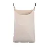 Trend Space-Saving Hanging Stainless Steel Hook Laundry Bin - Durable Cotton-Blends Over-the-Door Hamper with Zip Access, Easy-Remove Home Organizer Storage Solution
