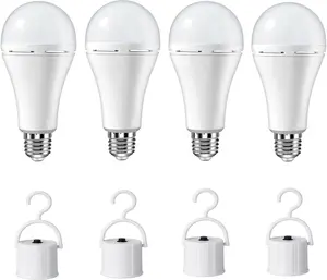 4Pack，8Pack Emergency Rechargeable Light Bulbs,  Long Lasting  12W Battery Backup Emergency Light Bulbs for Home Power Outage Camping Hurricane