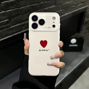 Simple Heart Phone Case - Sleek & Timeless for iPhone 17 Pro Max, 16 Pro Max, 15 Pro, 14, 13, 12 Series - Lightweight, Durable and Stylish.