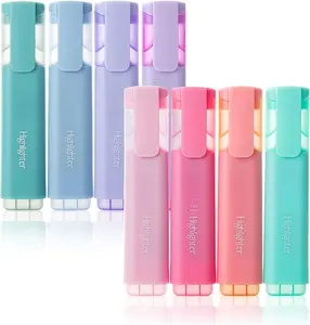 - Highlighter Marker, 8 Pack, Morandi Colors, Chisel Tip, Cute Pastel Highlighter Set, Assorted Colors
