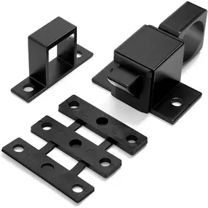 2 Packs Self-Closing Latches, Black Spring Door Lock,  Alloy Automatic Gate Latch with Spring  Pin,  Window & Cabinet Lock