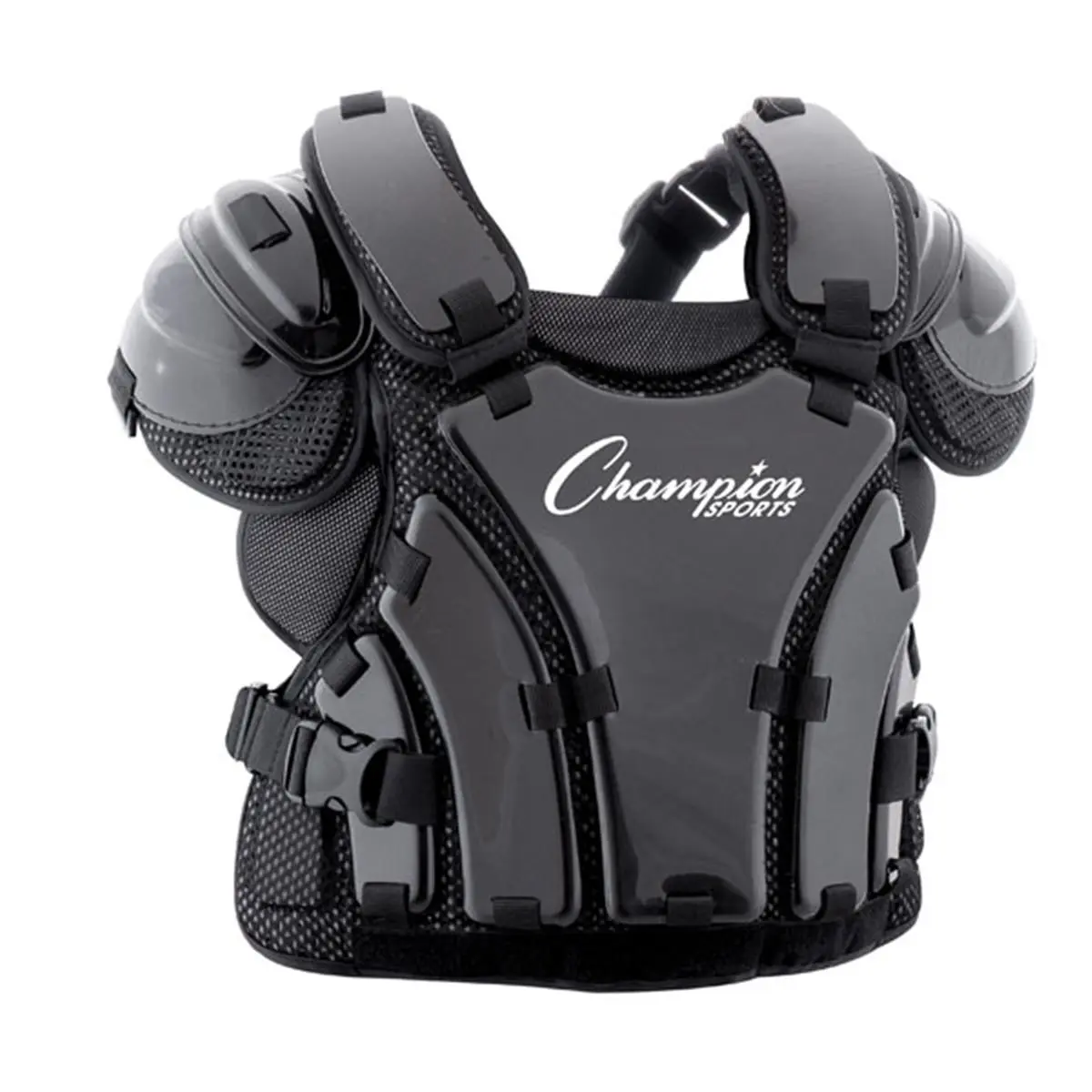 Champion Sports P230 16 in. Armor-Style Adjustable Chest Protector - Anti-Injury, Harness, Ultra-Safe Sports & Outdoor Protective Gear, Black, Anti-Injury Protective Gear, Harness Protective Gear