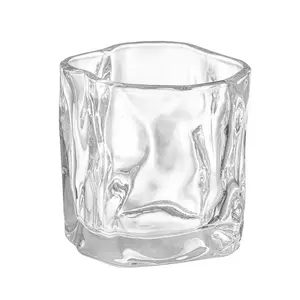 Creative Twisted Design Glass Cup, Food Grade, BPA-Free, Lead-Free, Non-Toxic, Heat Resistant, Dishwasher Safe, Ideal for Cocktails, Juices, Home, Office, Bar, Party
