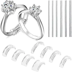 Invisible Ring Size Adjuster 14PCS | Silicone Ring Guards & Tightener for Loose Rings | Transparent Ring Resizer for Women & Men