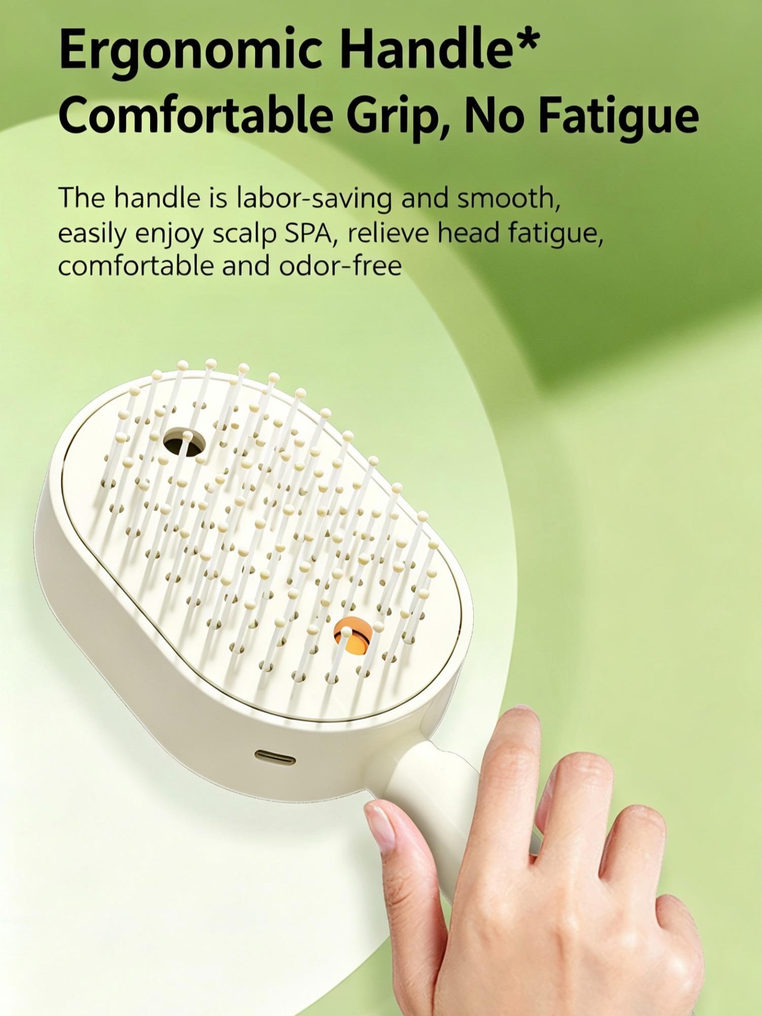 Self-Cleaning Anti-Tangle Spray Air Cushion Hair Comb, Anti-Static Mist, Essential Oil Aromatherapy, Volumize as You Comb (Home Supplies, Party Bags & Gifts)