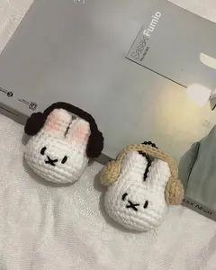 Crochet Miffy Bunny Headphone Cute Crochet Keychain